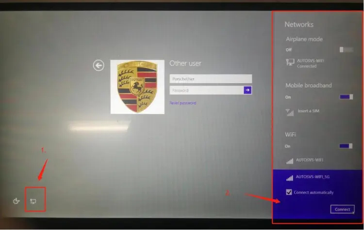 How To Connect WIFI In The Switch User Interface Window Of Porsche PIWIS3 Obd2scanner info