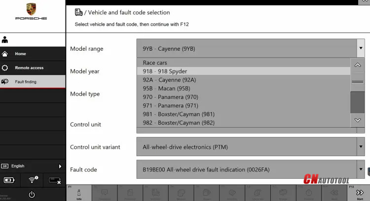 About use the Porsche piwis 3 software to find a Porsche car faultrepair guide-3
