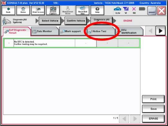 Nissan Consult 3 Plus Active Engine Cylinder Power Balance Test ...